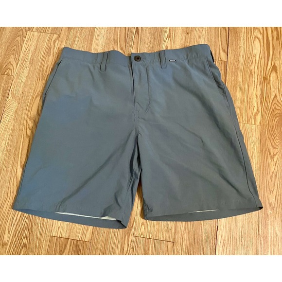 Hurley Mens Shorts Nike Dry Fit‎ Sz 38 Light Weight Shorts Comfy Blue G - Picture 1 of 8